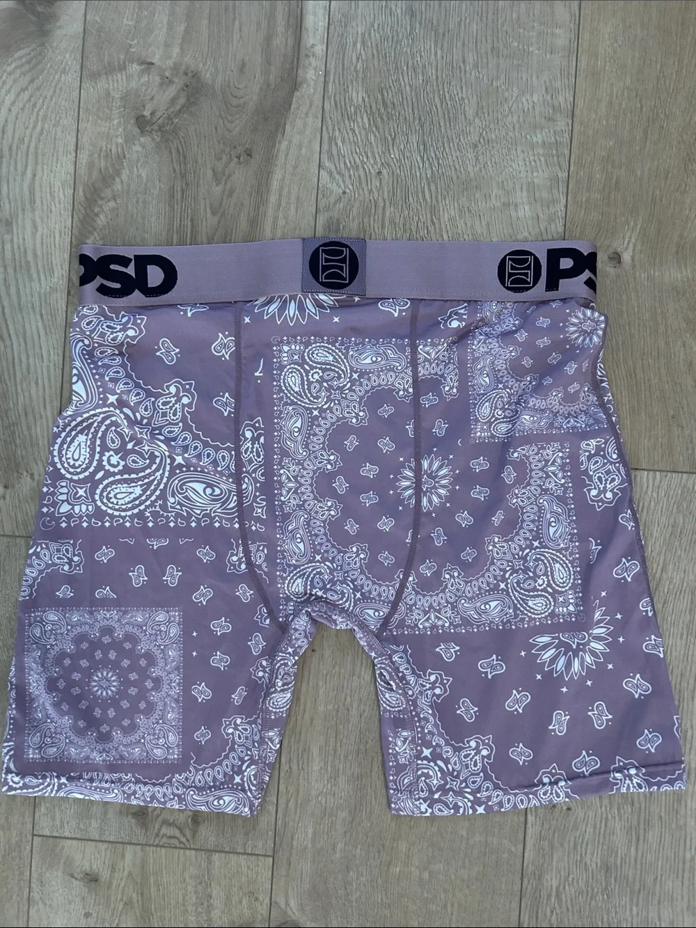 PSD Men's Paisley Maze Print Briefs - Mauve, Size XL, NWOT open package